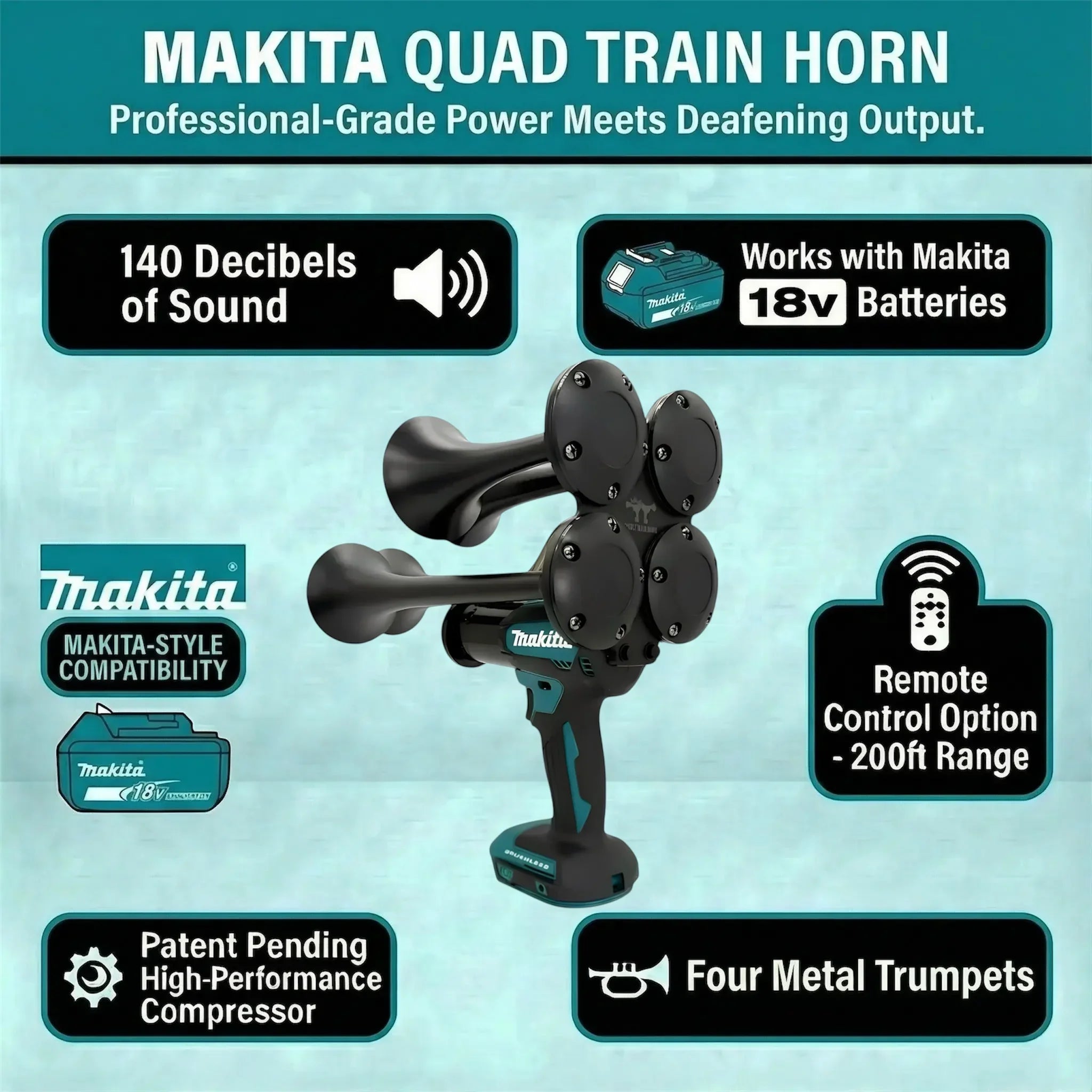 Makita Quad Impact Train Horn