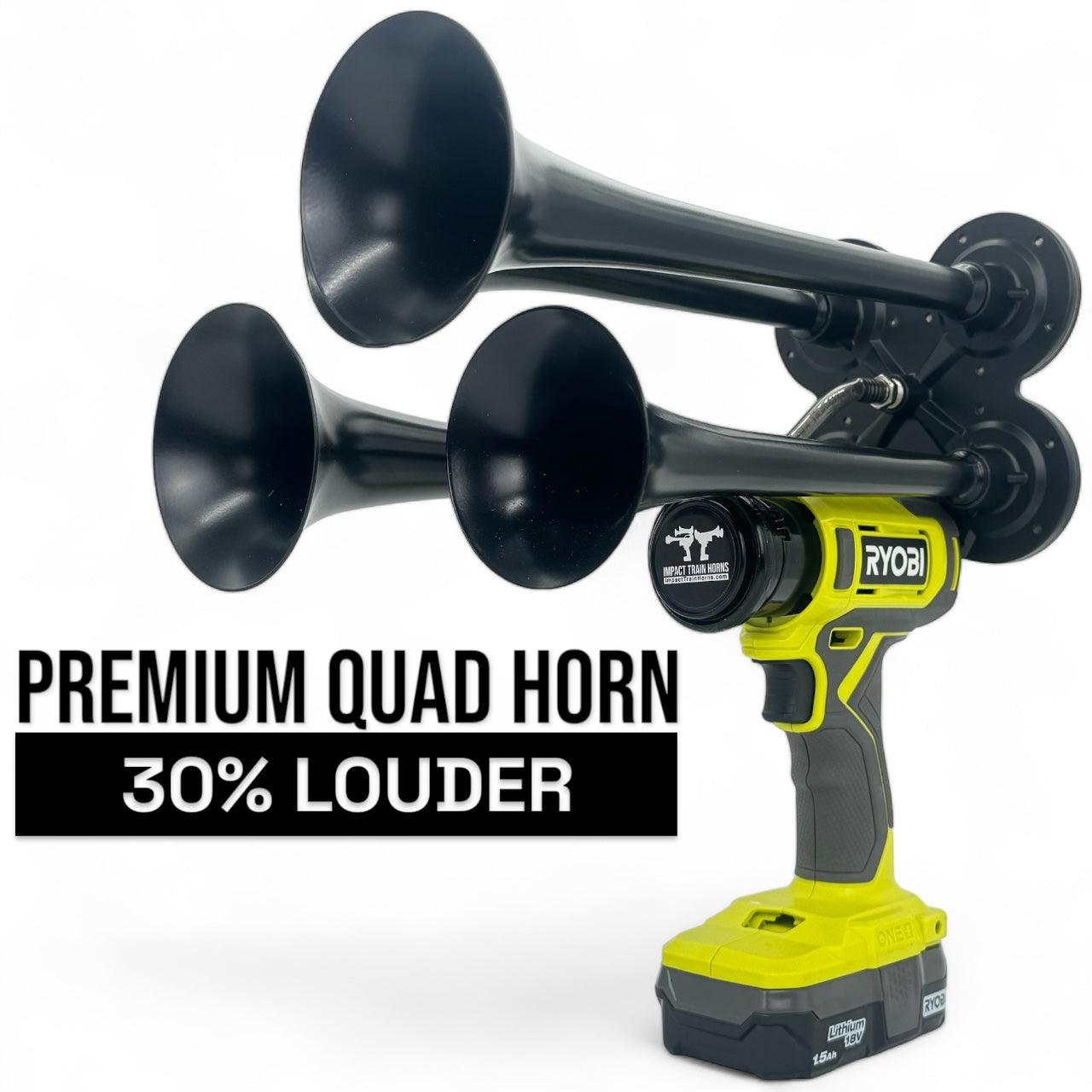 For Ryobi 18V Drill Train Air Horn Dual Black Air Trumpets Double Loud Trumpet For Ryobi 18V Drill Train Air Horn Dual Black Air Trumpets Double Loud Trumpet