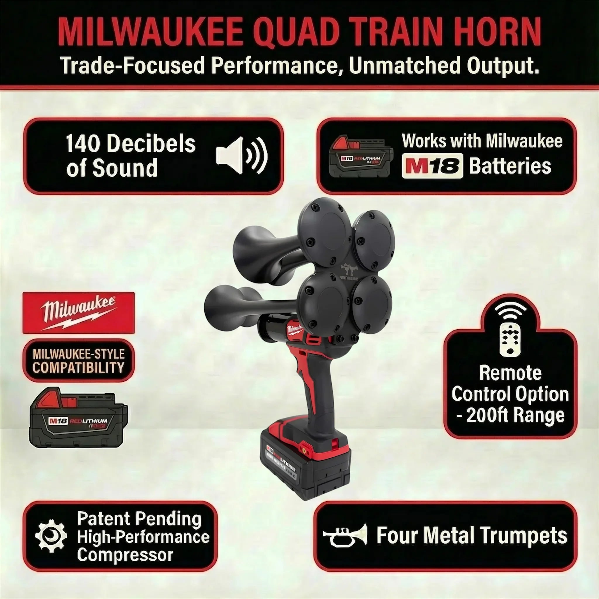 Milwaukee Quad Train Horn
