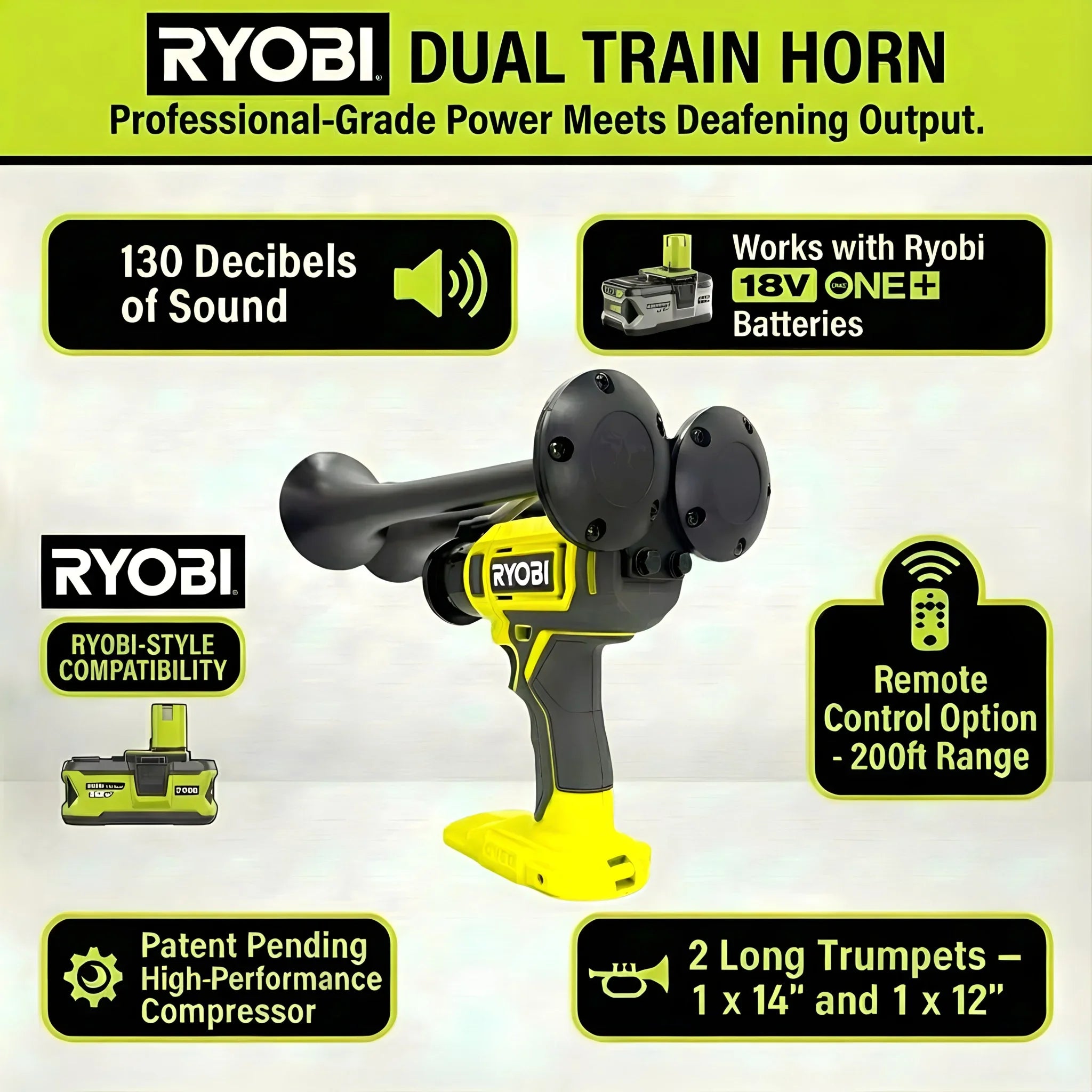 Ryobi Dual Train Horn - Drill Horn